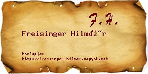 Freisinger Hilmár névjegykártya